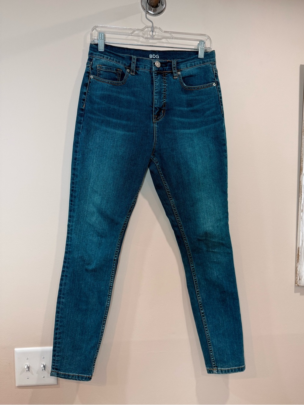 🔥BDG Women's Dark Blue High-Rise Skinny Jeans Size 29 EC🔥